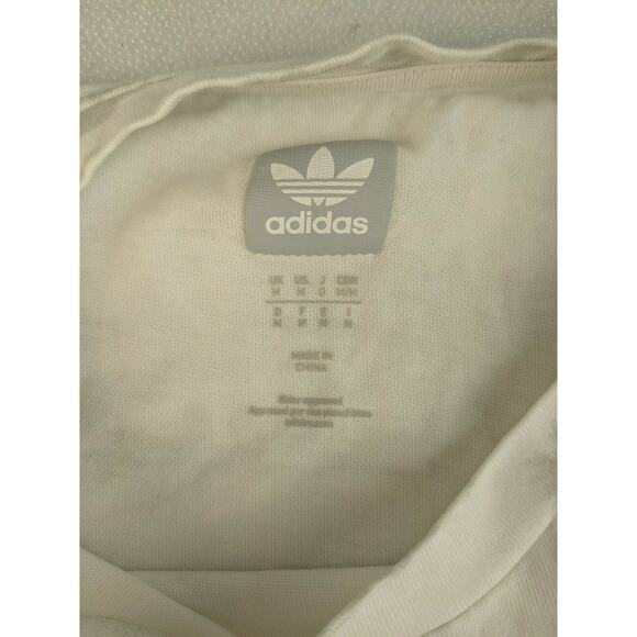 Adidas Skateboarding T Shirt Size M White Palm Tree Pattern Trefoil Logo - Picture 8 of 11